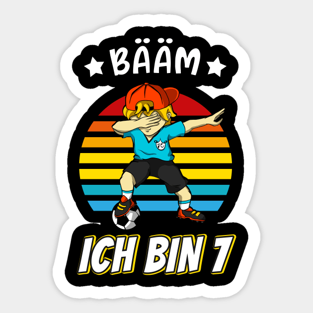 Fußball Dab Fußballer Junge 7. Bday Kinder Sticker by Foxxy Merch